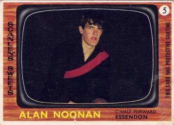 1967 Scanlens VFL #5 Alan Noonan Front